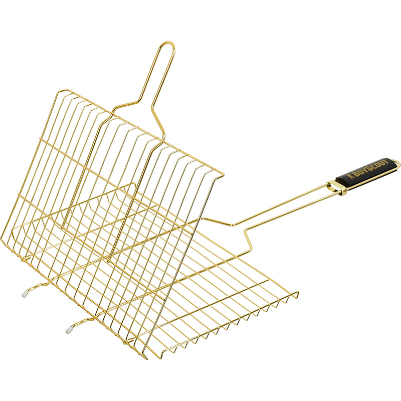 Изображение товара Решетка-гриль Boyscout Gold 45x27x2 см для барбекю из нержавеющей стали