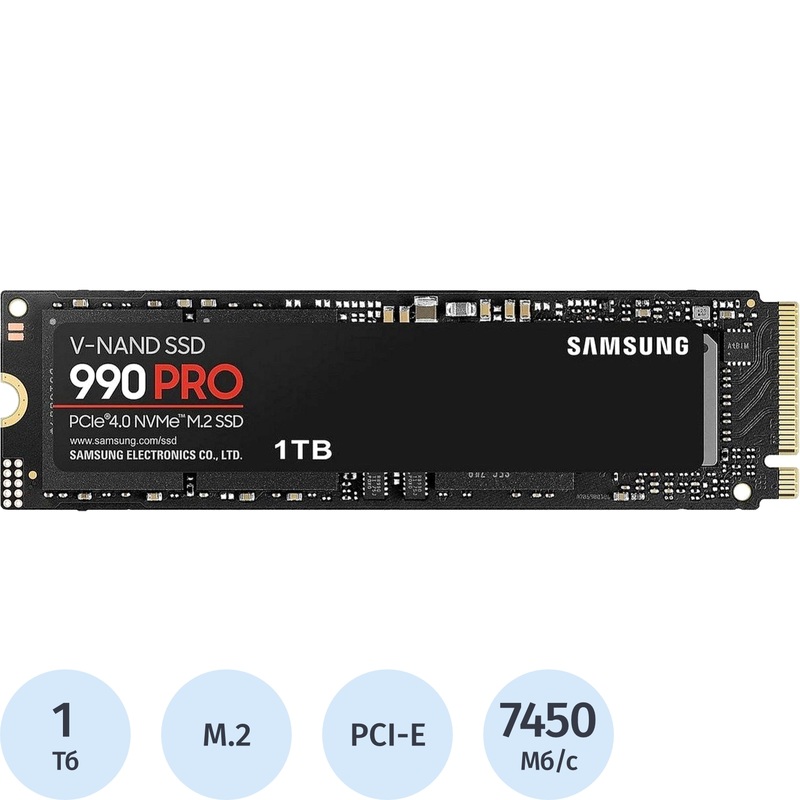 Изображение товара SSD накопитель Samsung 990 Pro 1 ТБ (MZ-V9P1T0BW)