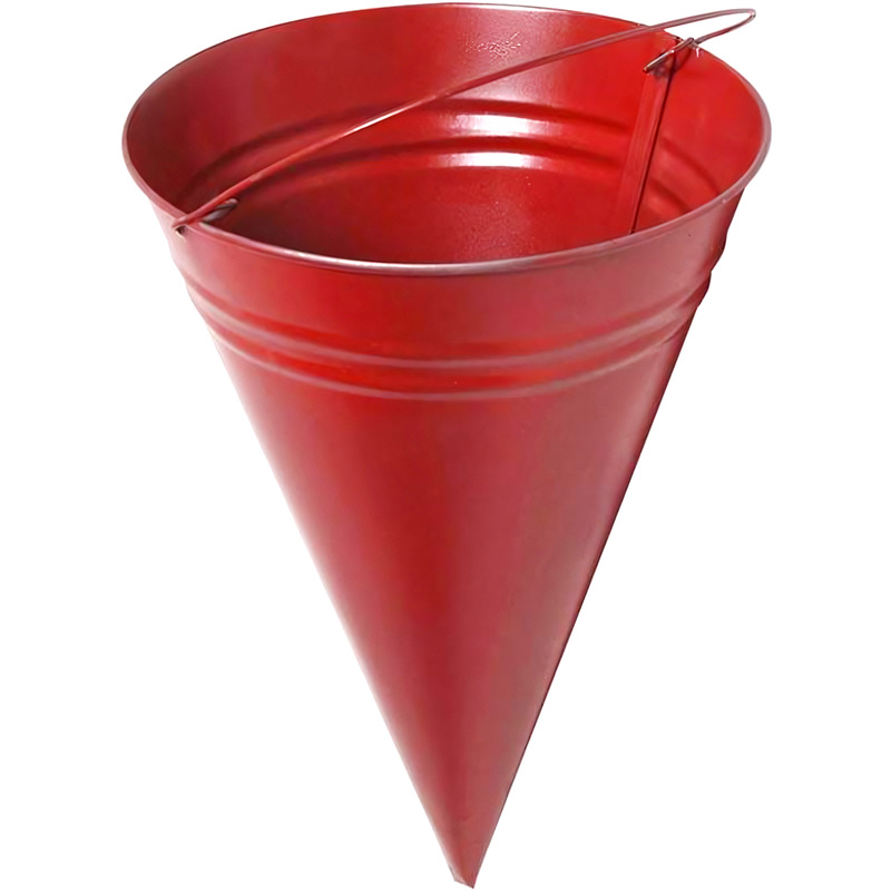 Изображение товара Ведро пожарное конусное 7 литров из стали красного цвета
