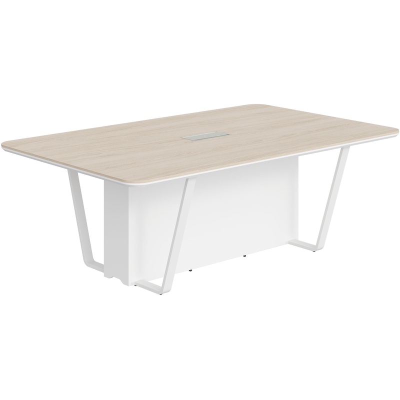 Изображение товара Стол для переговоров (дуб светлый/белый премиум, 2200х1340х754 мм)