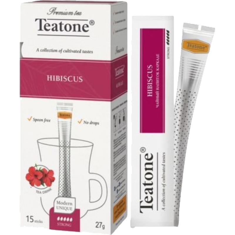 Изображение товара Чайный напиток каркаде Teatone Hibiscus 15 стиков