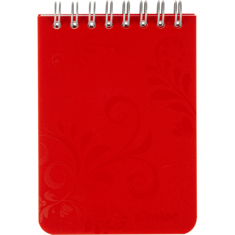 Изображение товара Блокнот Комус Русская серия А7 50 листов в клетку спираль красный