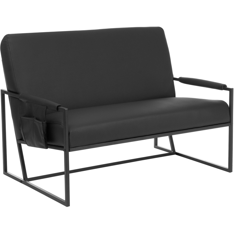 Изображение товара Диван двухместный Charli LUX/Чарли Люкс чёрный/экокожа