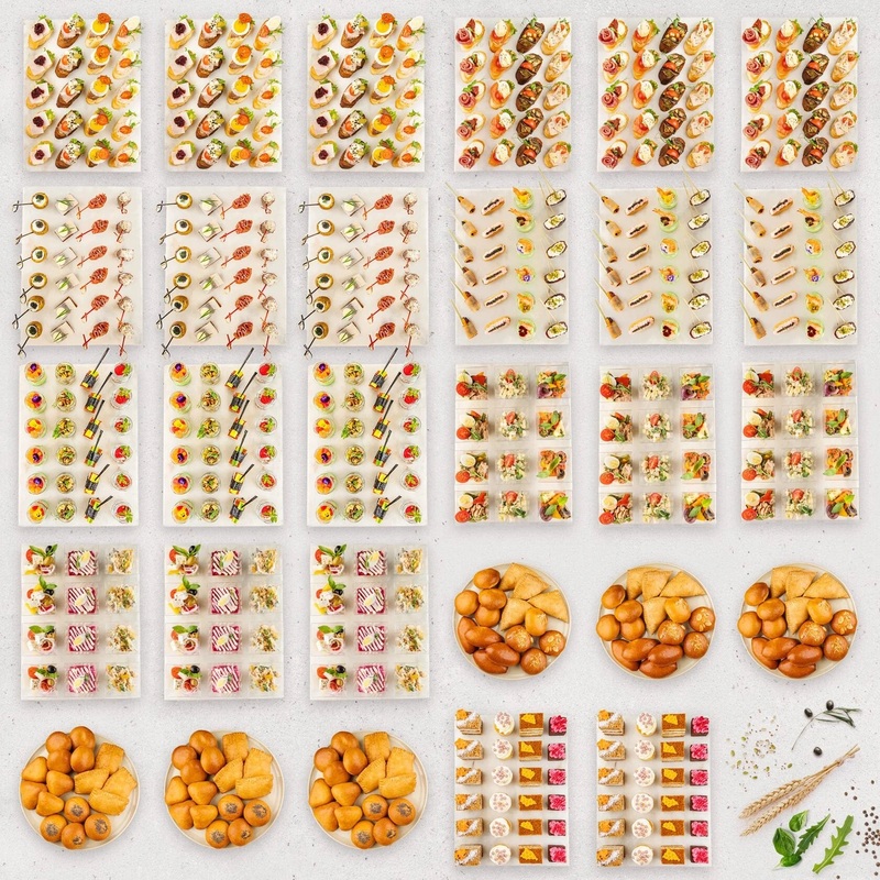 Изображение товара Большой Русский фуршетный сет для 20-30 персон с закусками, салатами и десертами