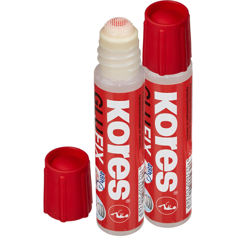 Изображение товара Канцелярский клей Kores жидкий 30 мл с силиконовым аппликатором, прозрачный гель