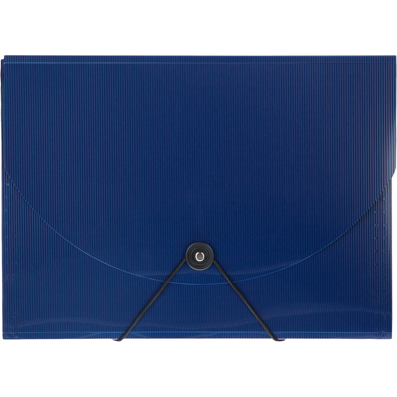 Изображение товара Портфель-картотека пластиковая Комус А4 12 отделений синяя для документов