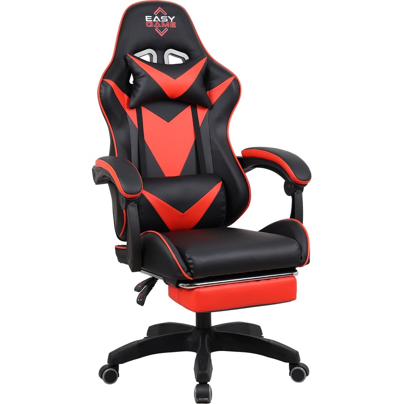 Изображение товара Кресло игровое Easy Game 531TPU красное/чёрное (экокожа, пластик)