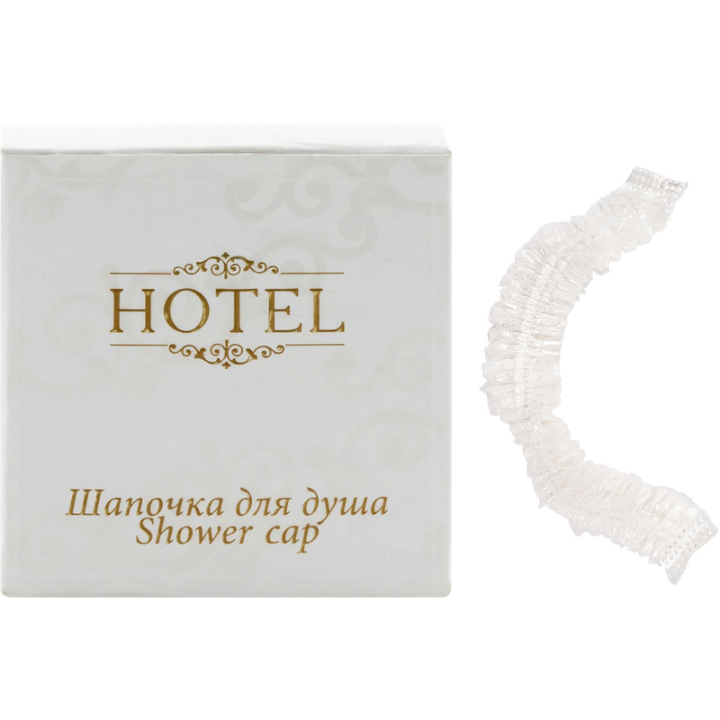 Изображение товара Шапочка для душа Hotel картон 250 штук в упаковке российское производство
