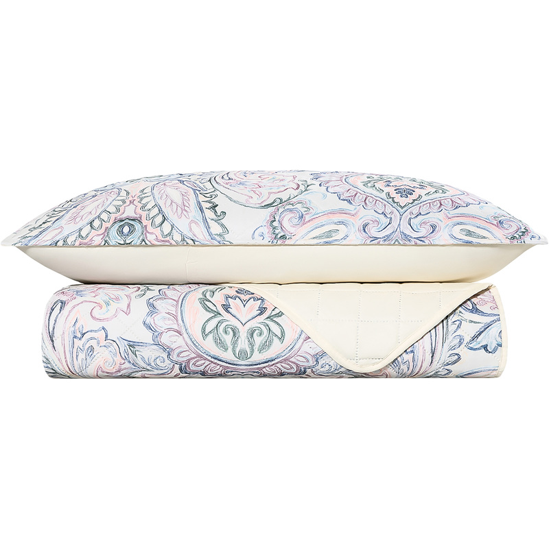 Изображение товара Покрывало стёганое Cassia Демре микрофибра 230x250 см с наволочками 50x70 см