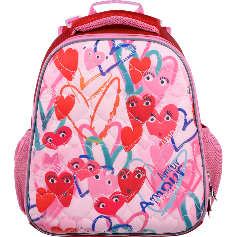 Изображение товара Школьный анатомический ранец Комус Класс Basic Amour розовый 16л с отделениями