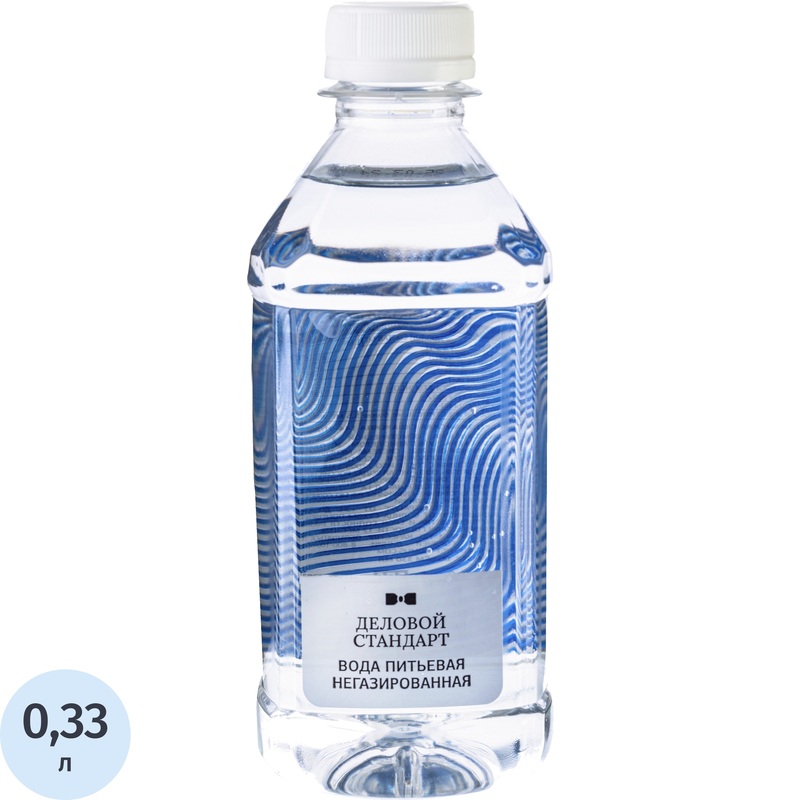 Изображение товара Вода питьевая Деловой Стандарт негазированная 0.33 л (пластиковая бутылка)