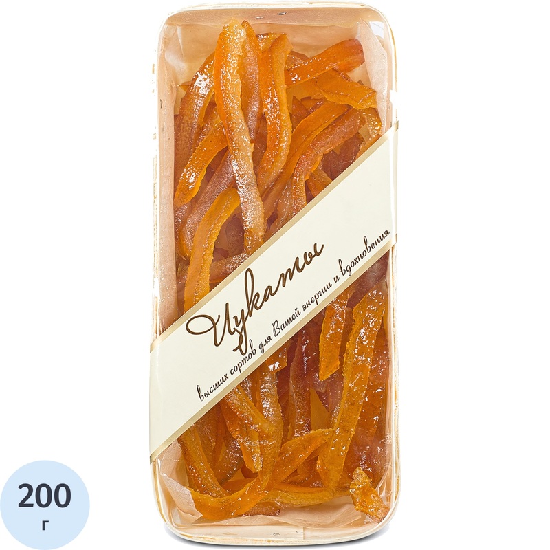 Изображение товара Цукаты из цедры апельсина в сиропе 200 г
