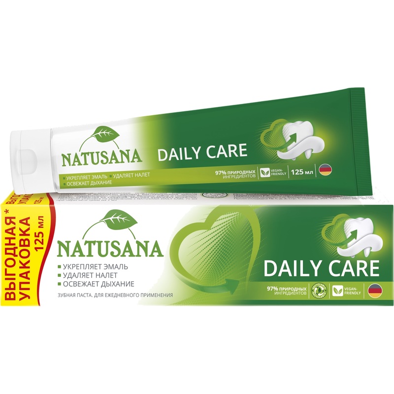 Изображение товара Зубная паста Natusana Daily care 125 мл Изображение товара Зубная паста Natusana Daily care 125 мл