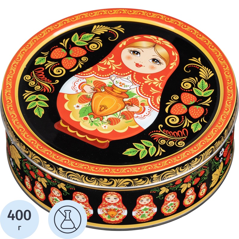 Изображение товара Печенье сдобное Матрешка с яблоком и корицей 400 г оригинальная упаковка