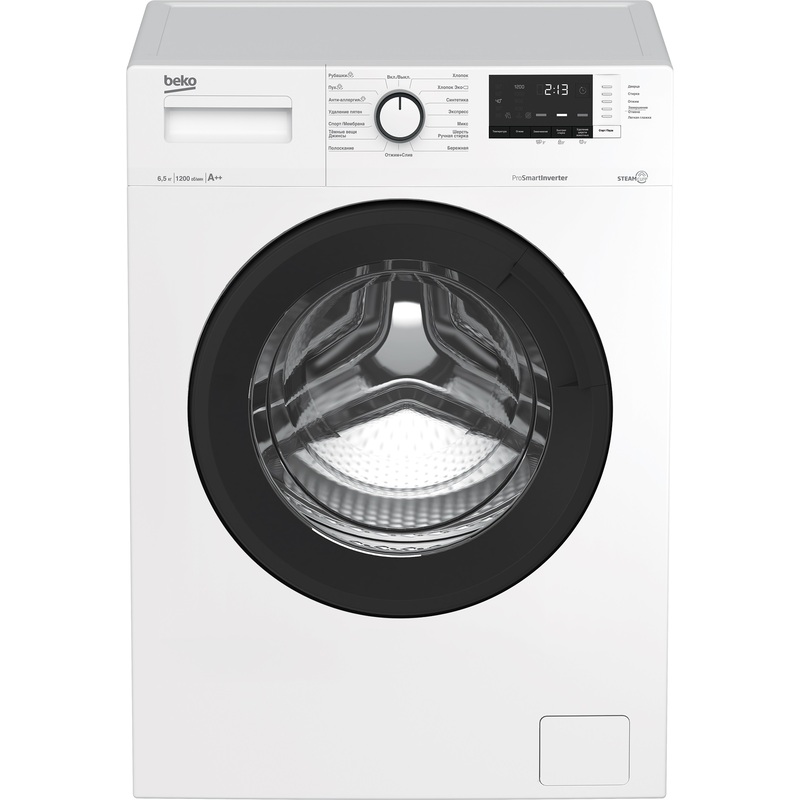 Изображение товара Стиральная машина Beko WSRE6H612ZAWI с фронтальной загрузкой и 15 программ