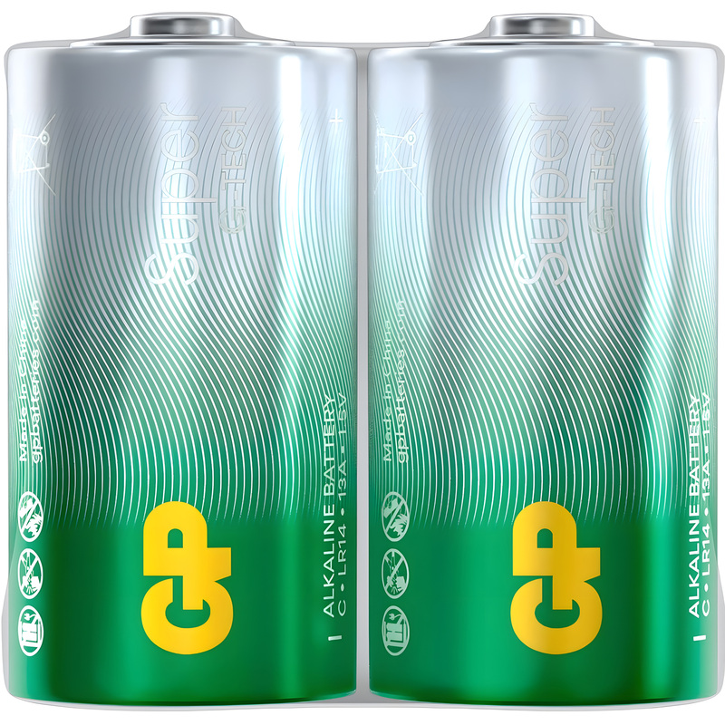 Изображение товара Батарейка C LR14 GP Super эконом 2 шт длительный срок хранения