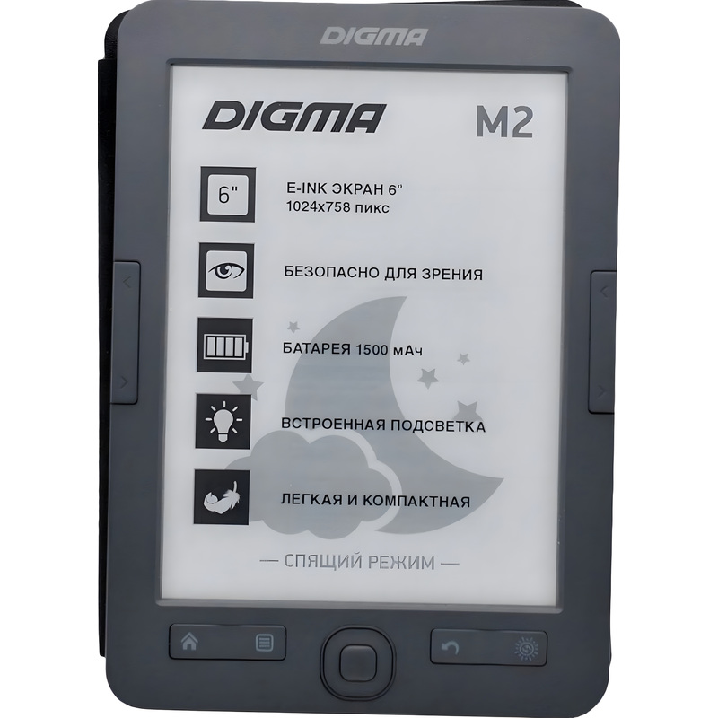 Изображение товара Электронная книга E-book Digma M2 d.gry 6 дюймов серая