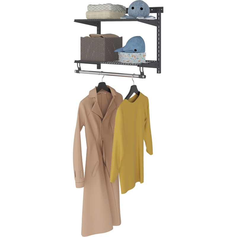 Изображение товара Комплект гардеробной системы Практик Home Basic G60S графит