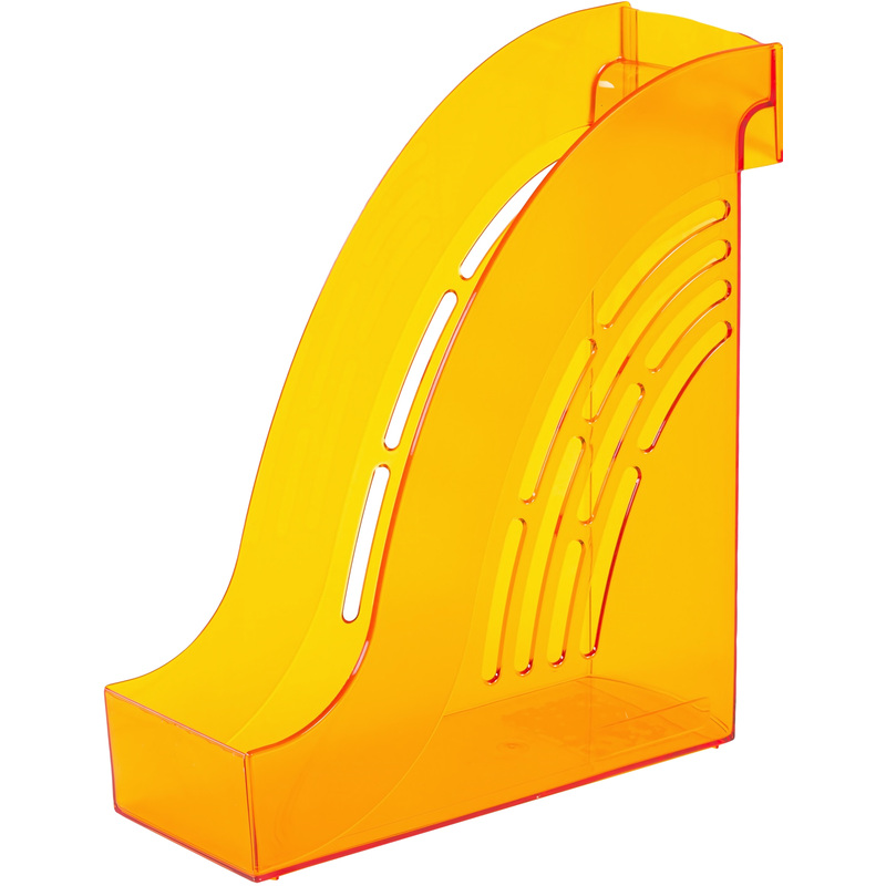 Изображение товара Вертикальный пластиковый лоток для бумаг Яркий офис 95 мм оранжевый