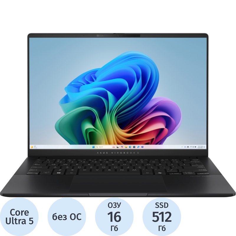 Изображение товара Ноутбук Asus VivoBook S 14 S5406SA-QD028 14 OLED 16 ГБ SSD 512 ГБ без ОС черный