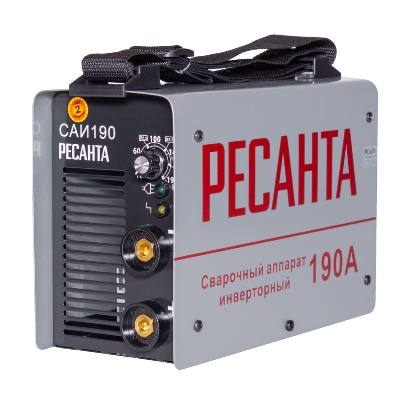 Изображение товара Сварочный инвертор Ресанта САИ-190 190А для MMA в компактной коробке Изображение товара Сварочный инвертор Ресанта САИ-190 190А для MMA в компактной коробке