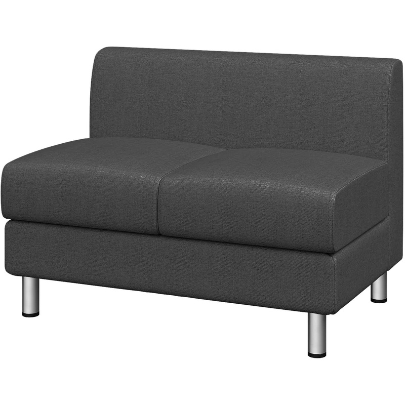 Изображение товара Модуль диван Домино двухместный серый из ткани