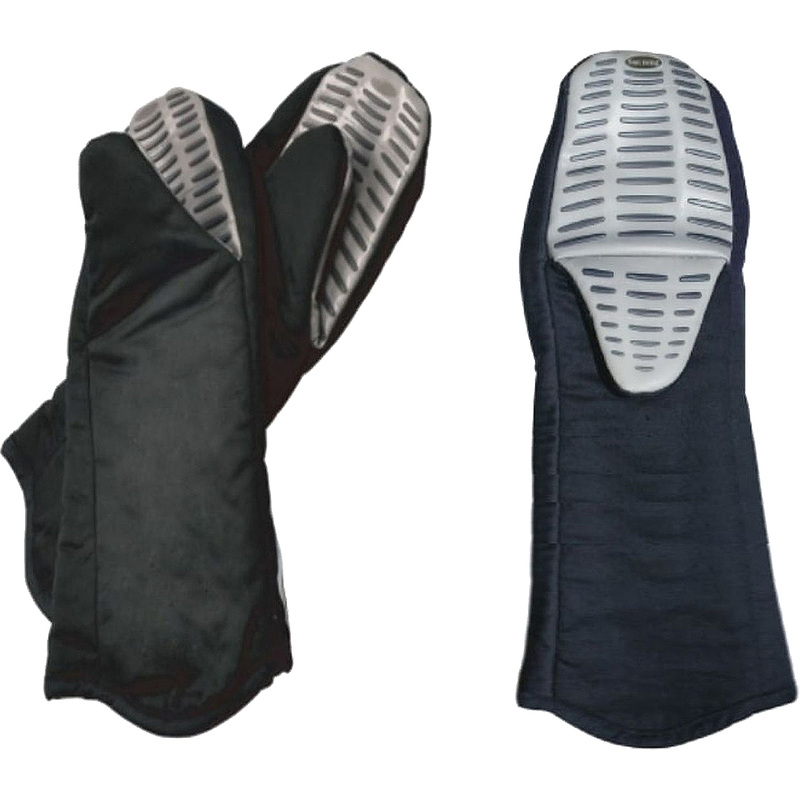 Изображение товара Рукавицы пекаря рабочие хб с силиконовым наладонником чёрные 220 г/м²