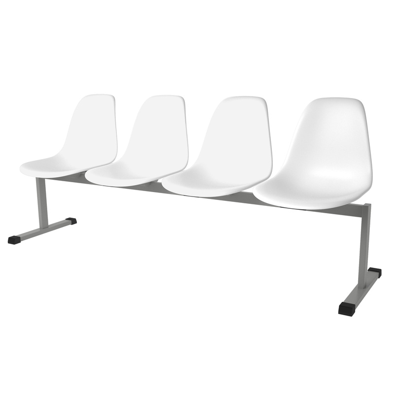 Изображение товара Многоместная секция Темп СМ111/2-04 белый/металлик (4 места, металл)