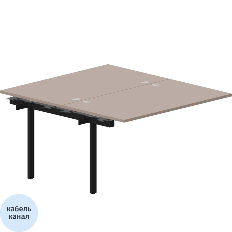 Изображение товара Стол прямой Strike черный 1380х1566х750 мм офисный рабочий стол