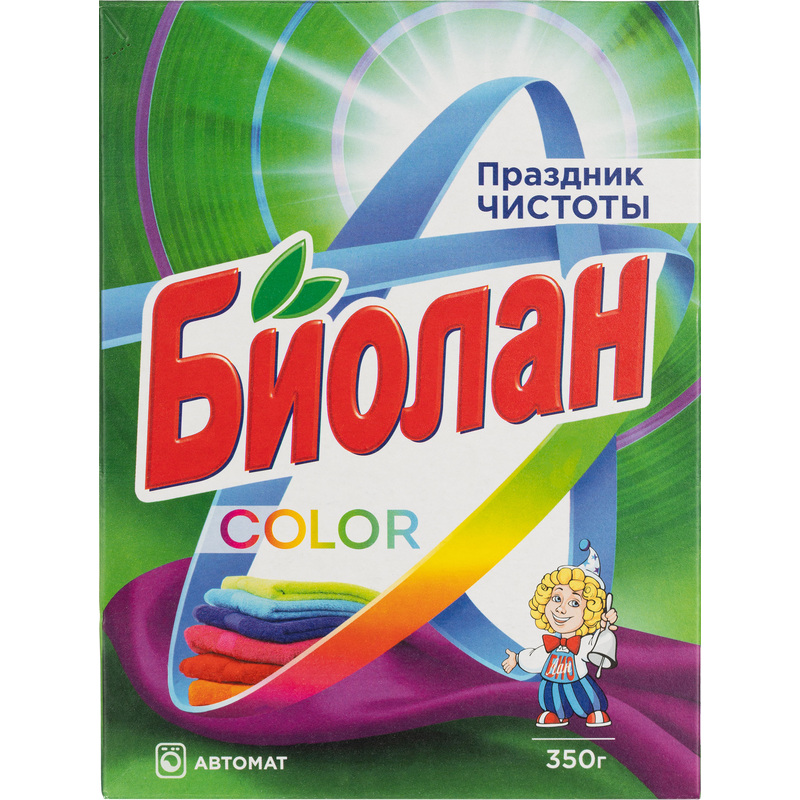 Изображение товара Порошок стиральный автомат Биолан Color 0.35 кг для цветного белья
