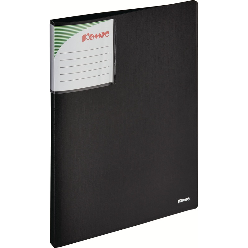 Изображение товара Папка с зажимом Комус Шелк А4 черная 0.7 мм до 150 листов