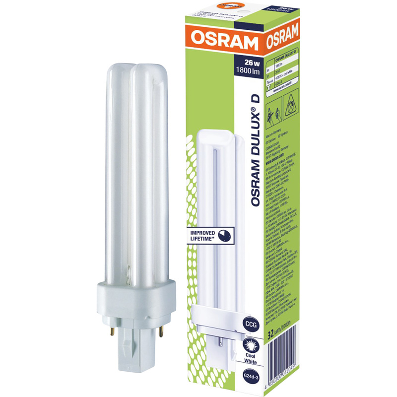 Изображение товара Лампа люминесцентная Osram 26 Вт G24D-3 D 4000 К 1800 Лм