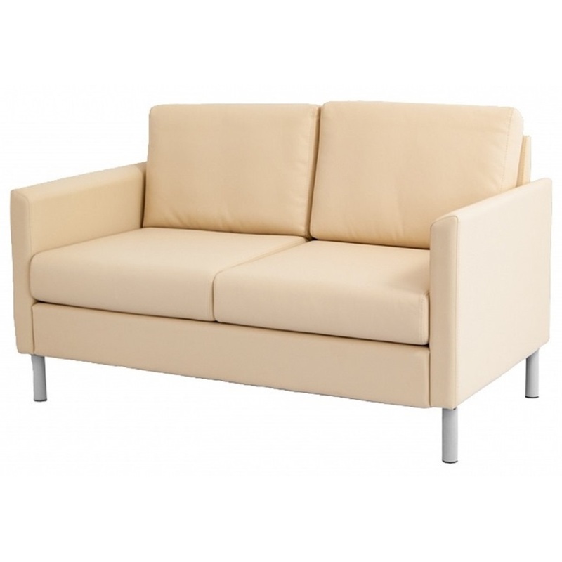 Изображение товара Диван двухместный Simple Д-53-02 бежевый из искусственной кожи