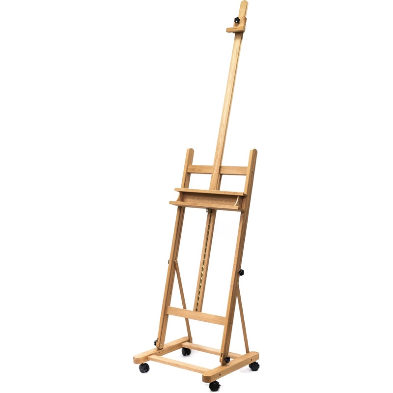 Изображение товара Мольберт Малевичъ напольный деревянный для холстов до 120 см с колесами