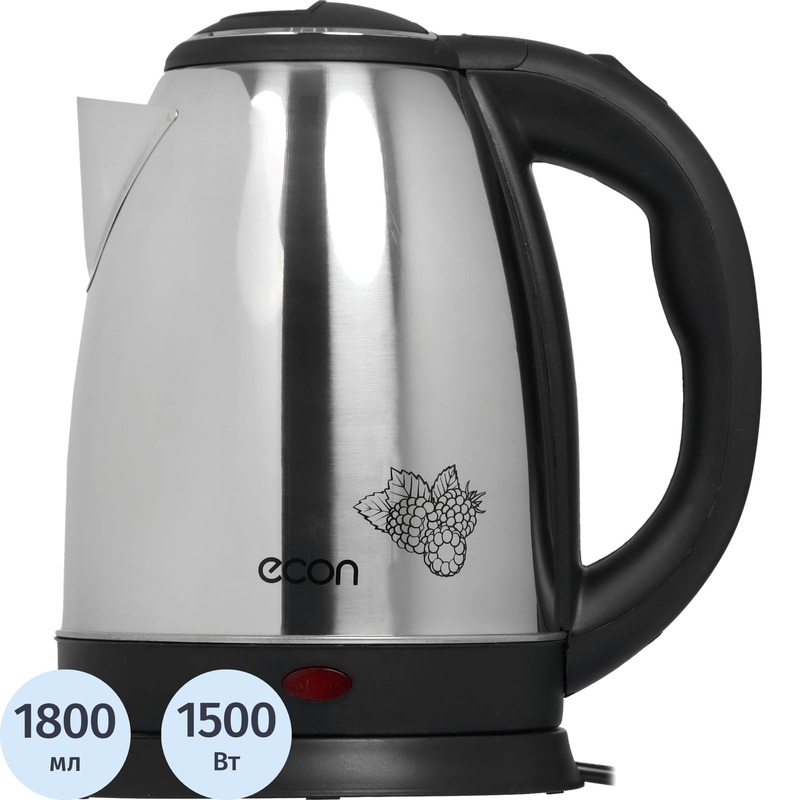 Изображение товара Чайник электрический Econ ECO-1870KE серебристый 1800 мл 1500 Вт