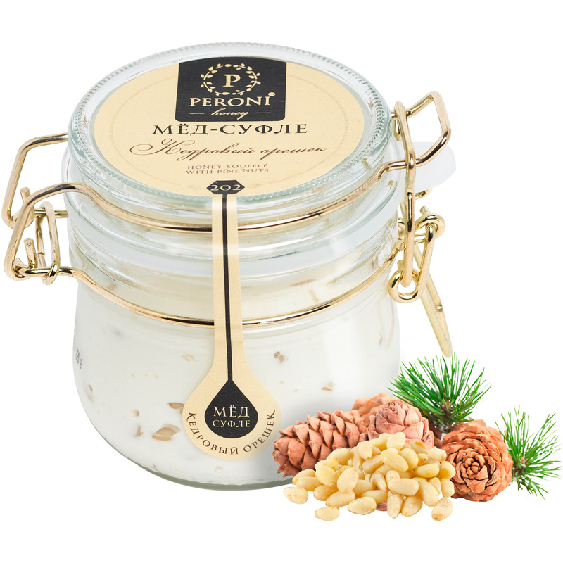 Изображение товара Мед-суфле Peroni-honey Кедровый орех 220 г