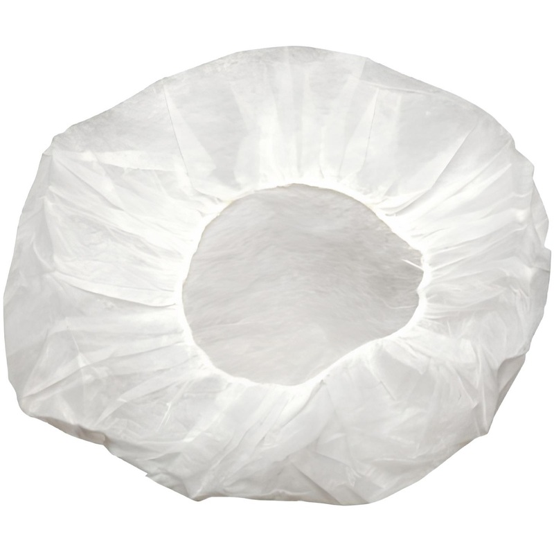 Изображение товара Шапочка одноразовая берет сетчатая белая (50 штук в упаковке)