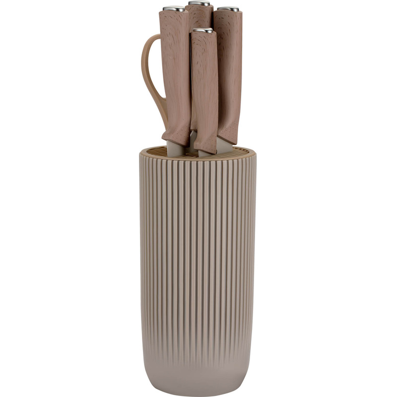 Изображение товара Набор ножей кухонных Regent inox Linea Pesca 6 предметов с подставкой