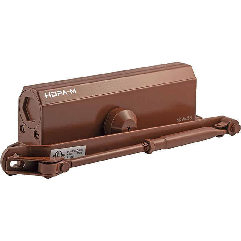 Изображение товара Доводчик дверной Нора-М №5S до 180 кг коричневый рычажной тип
