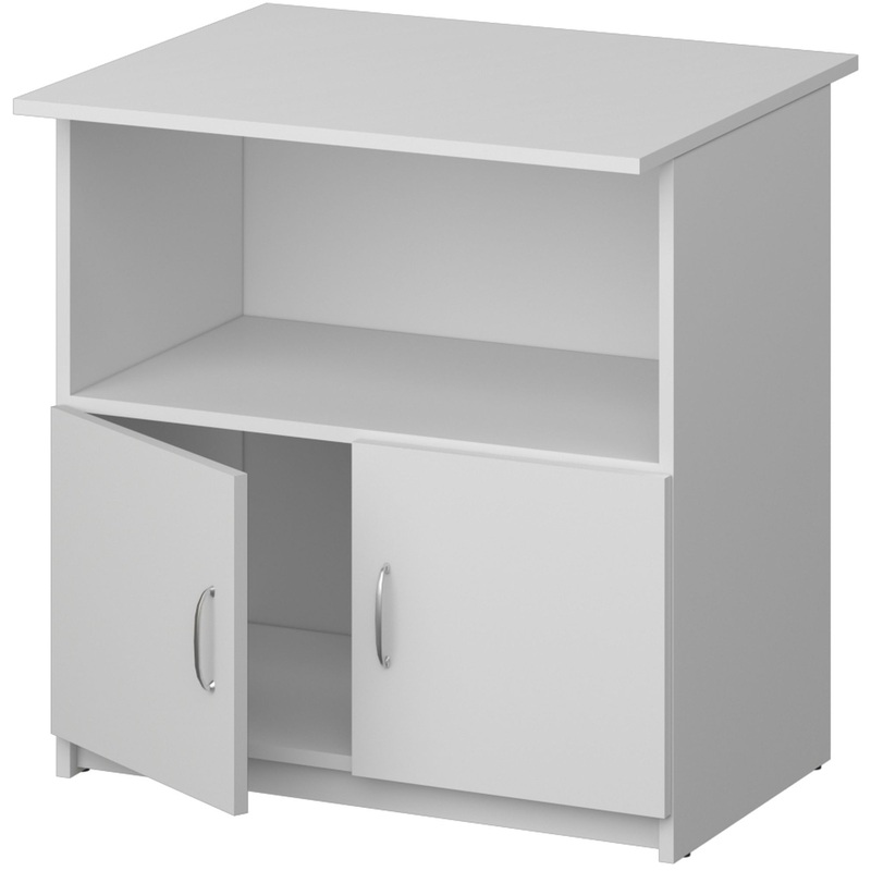 Изображение товара Тумба под оргтехнику Бюджет 2558 белый шагрень 720х600х740 мм