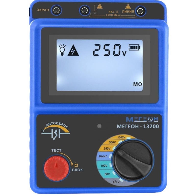 Изображение товара Мегаомметр (измеритель сопротивления изоляции) Мегеон 13200 (к0000011555)
