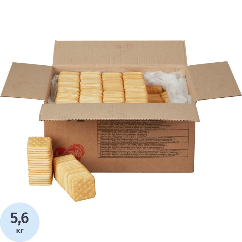 Изображение товара Печенье затяжное Любятово Крекер Янтарный с сыром 5,6 кг