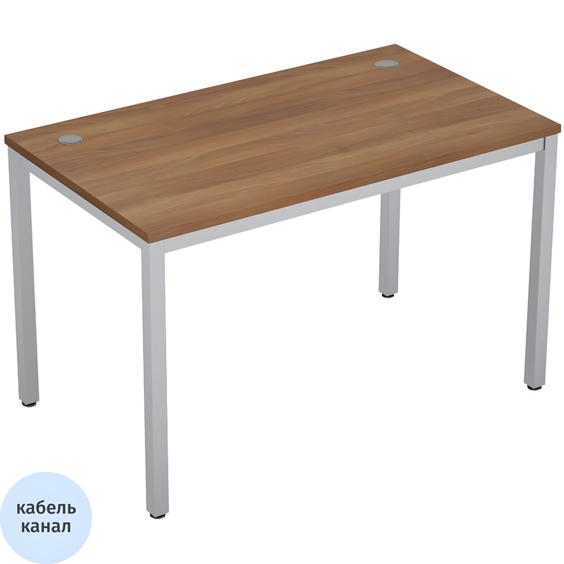Изображение товара Стол прямой Avance 6М.008 шамони тёмный/алюминий матовый 1200х700х750 мм