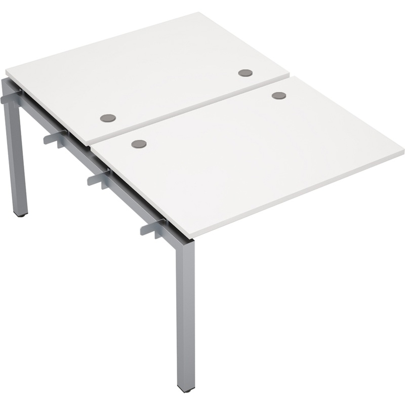 Изображение товара Рабочая станция Avance 6МБС.5277 двухместная (белый/алюминий матовый, 1000х1435х750 мм)
