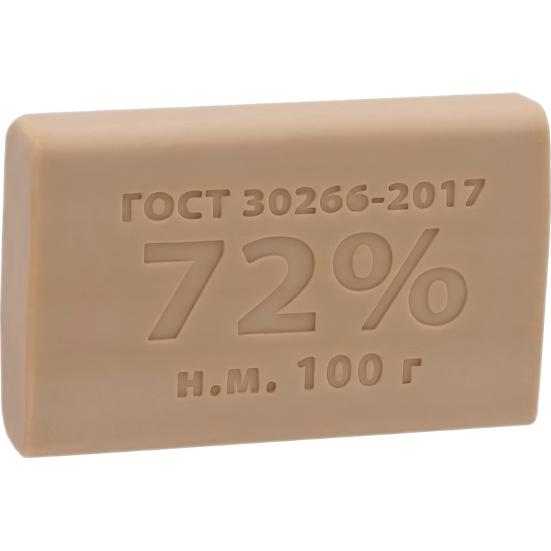 Изображение товара Мыло хозяйственное КМЗ 72% 100 г - эффективное натуральное мыло