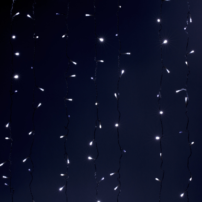 Изображение товара Гирлянда светодиодная Дождь холодный белый 300 светодиодов (2x1.5 м)