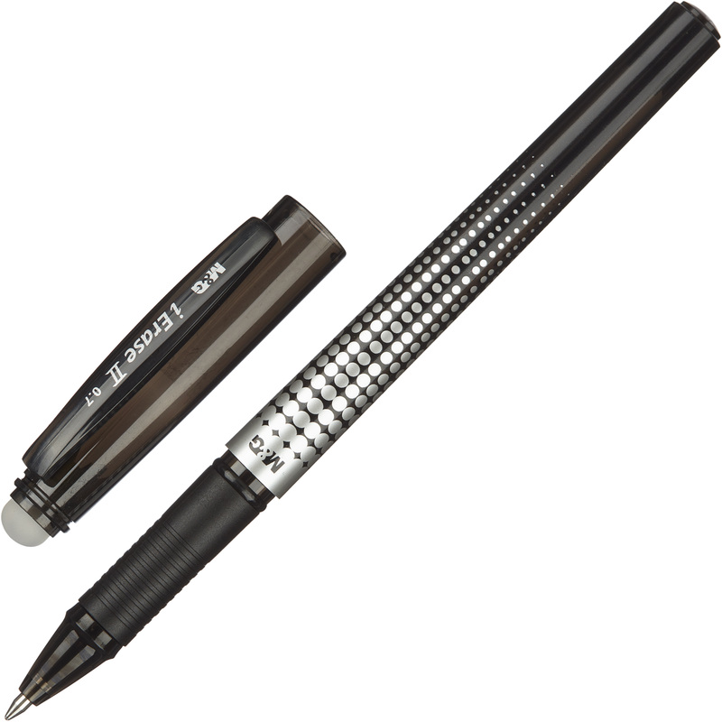 Изображение товара Ручка гелевая со стираемыми чернилами M&G iErase II черная 0.7 мм