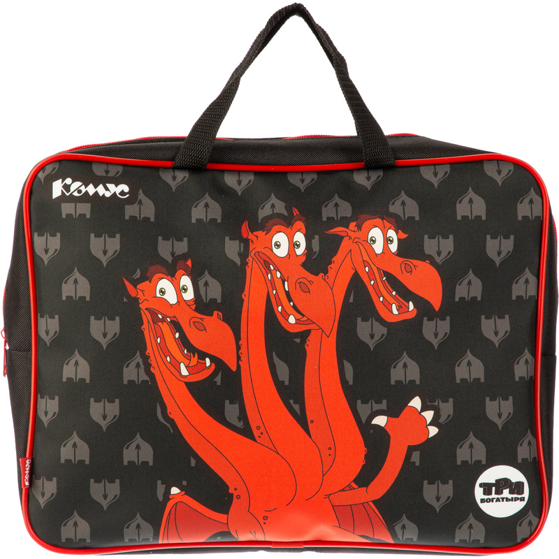 Изображение товара Папка для тетрадей Комус Три богатыря Горыныч А4 красная