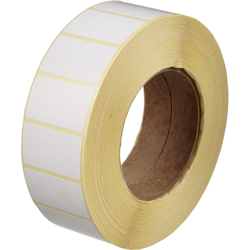 Изображение товара Термотрансферные этикетки 43x25 мм бумажные полуглянцевые (диаметр втулки 76 мм, 3000 штук в рулоне)