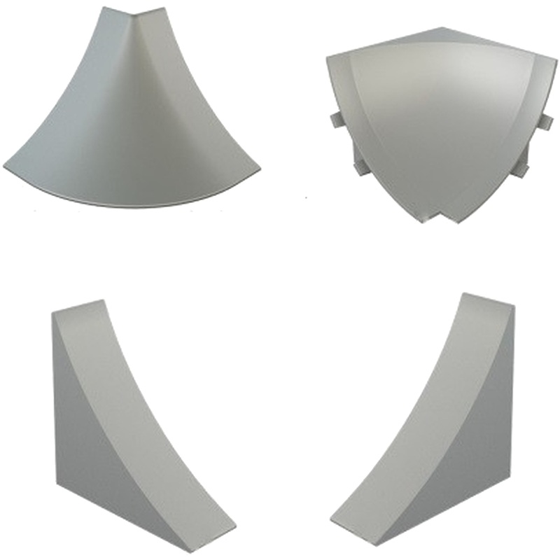 Изображение товара Уголок плинтуса пристеночного комплект VOK 402454 белый пластик